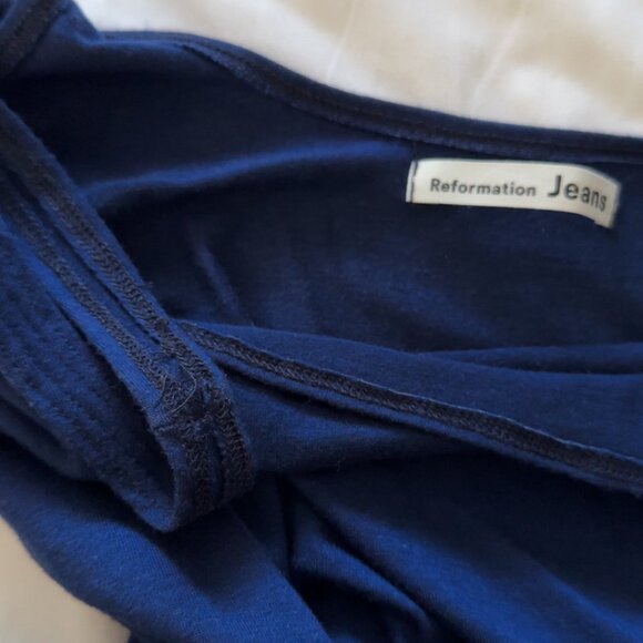 Reformation Mary Dress in Blue - Picture 4 of 6